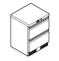 Шкаф холодильный барный 60 л TECNOSTEEL CB060N-ISER, нерж/нерж, встр.агрегат, 2 ящ, +2/+10 (внешний корпус RAL9017)