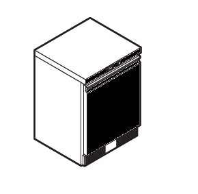 Шкаф морозильный барный TECNOSTEEL серия BT590, FB60L-ISER, нерж., 1 гл.дв., замок -20/-18 (цвет черный RAL9017)