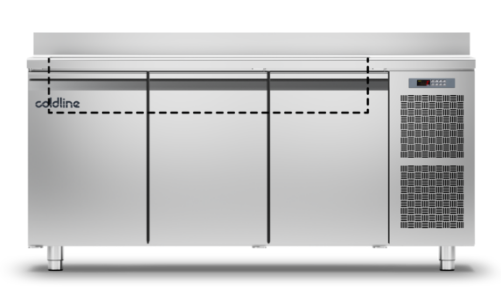 Стол холод. саладетта 1780 стол.нерж. COLDLINE SALADETTE GN1/1 TA17/1MD-710, Д:2, корп.710, встр.агр (3 двери, агр. справа (стандарт))