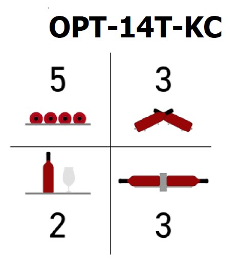 Шкаф винный сквозной +4/+18 EXPO TMV-C14+TM1-C-L+OPT-14T-KC